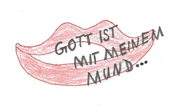 Bunt bemalte Banklatten mit dem Text „Du bist wertvoll“ und fröhlichen Motiven. 