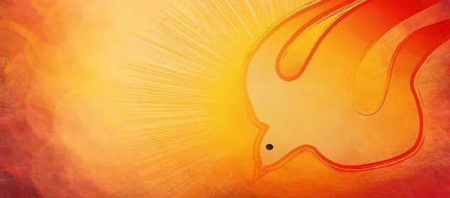 Grafik einer Taube die den Heiligen Geist symbolisiert