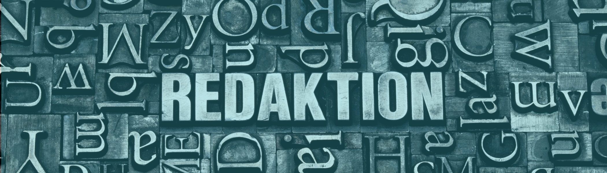Das Wort Redaktion in Bleisatz